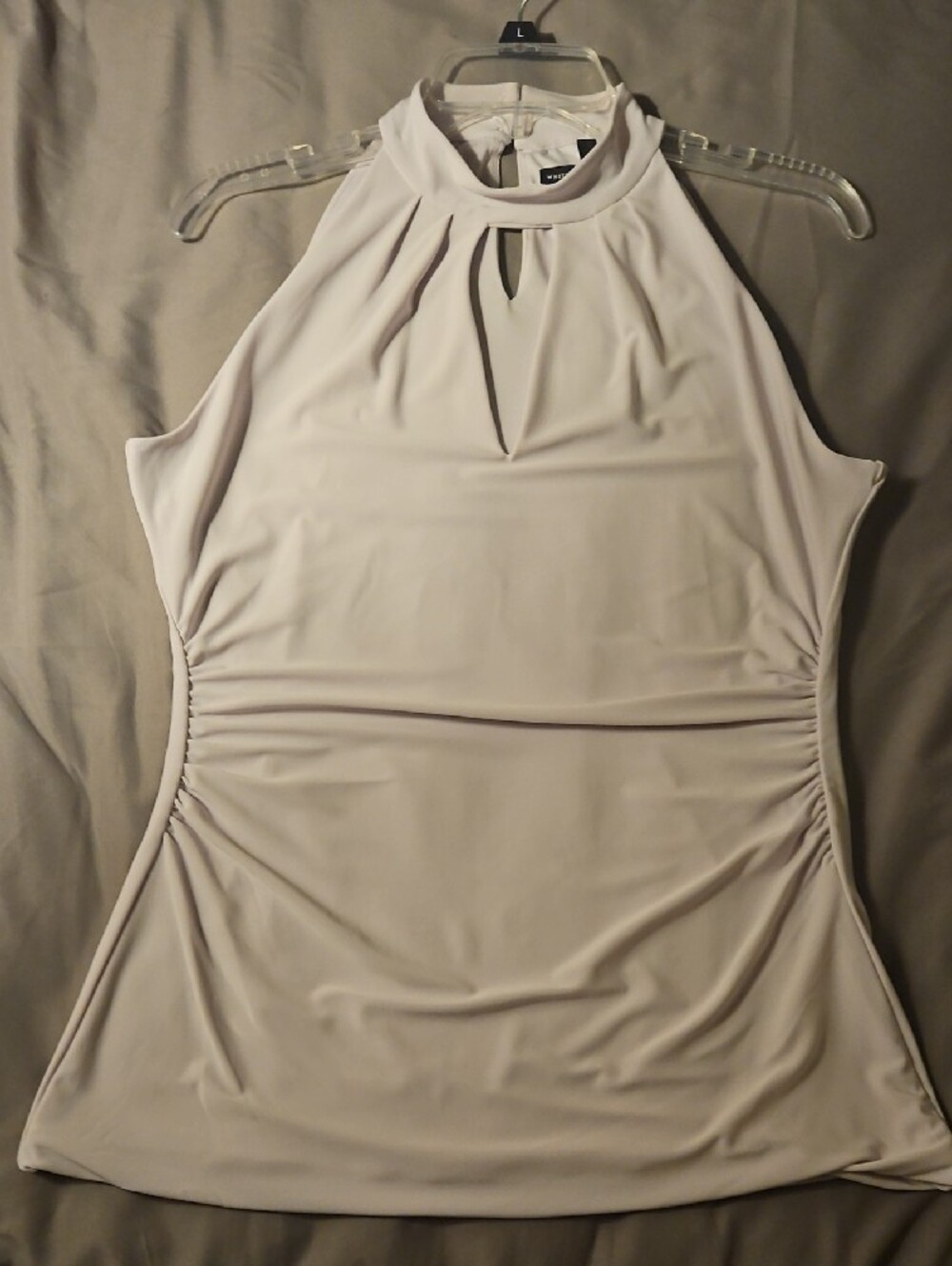 White House Black Market Pale Lavender Shell Top